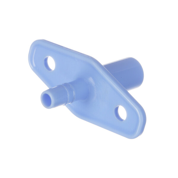 A blue plastic Franke Eco Blue bag connector with holes.