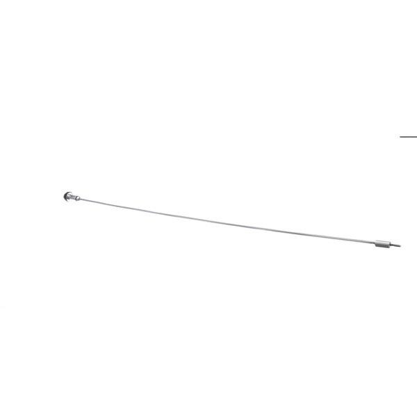 A long thin white metal rod with a long handle.