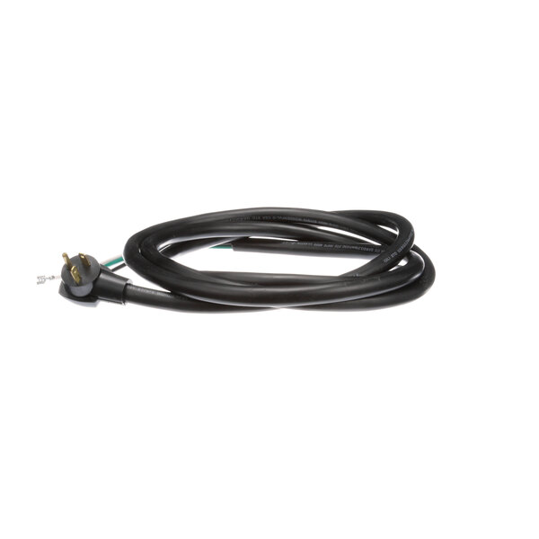 A black cord with a plug.