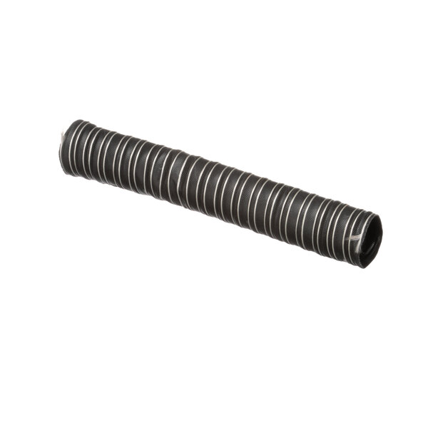 A black rubber hose with white stripes and a long, thin tube.