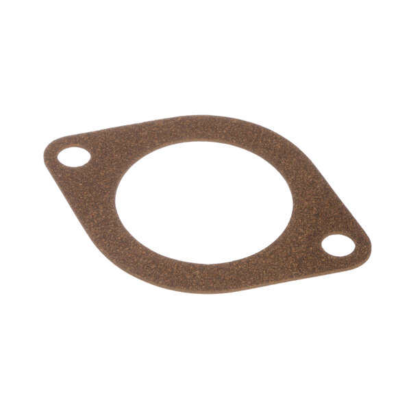 A brown Hobart gasket with two holes.