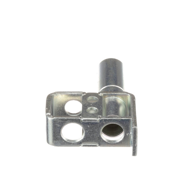 A Nieco 2181 pilot carryover burn metal piece with holes and a hole in a metal latch.