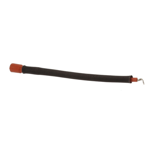 A black and orange Cleveland Ignition Cable with black and red connectors.