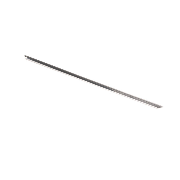 A long thin metal rod on a white background.