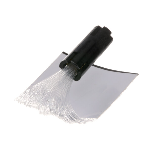 A black plastic fiber optic lamp strip with a white handle.