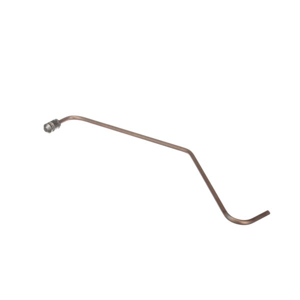 A long curved metal rod with a bent tube at the end.