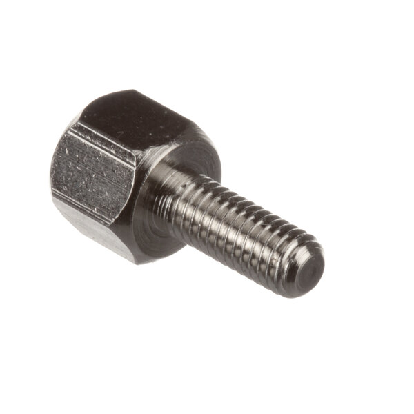 A close-up of a NU-VU thumb screw with a metal head.