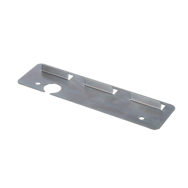 A Berkel scrap pan support metal plate with two holes.