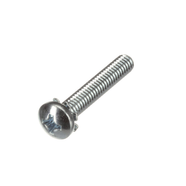A Cleveland Sems screw with a Phillips pan head and zinc plating.