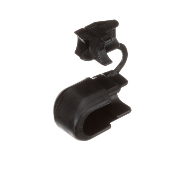 A black plastic Berkel bushing clip with a black strap