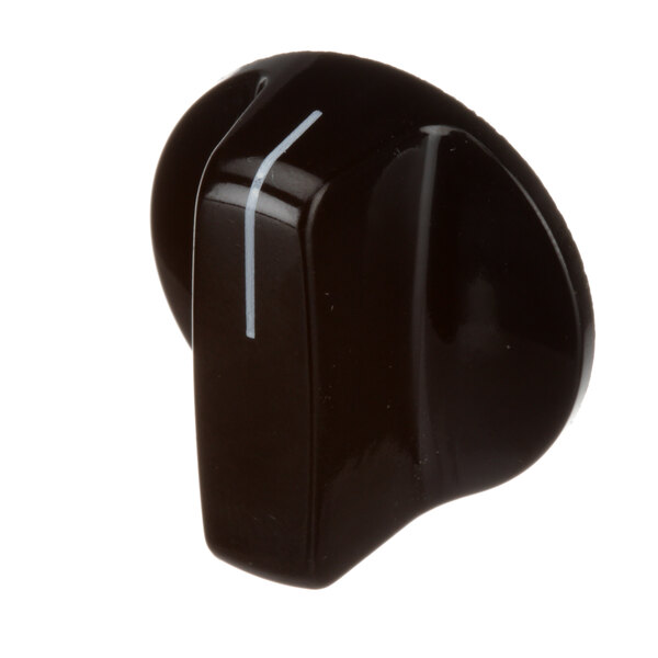 A black knob with a white line.