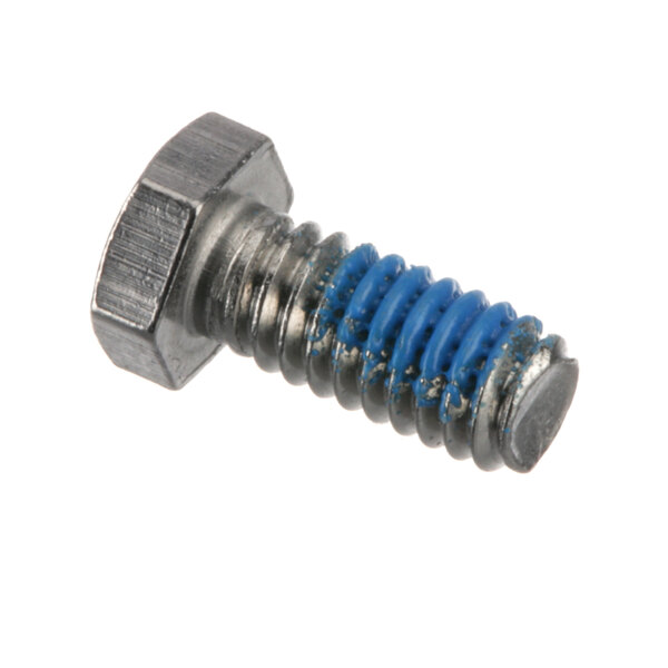 A close-up of a Hoshizaki pivot screw with blue paint on the tip.
