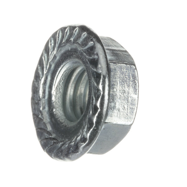 A Groen hex nut with a metal ring on it.