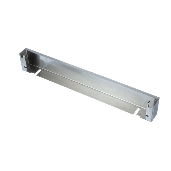 A long rectangular stainless steel Imperial kick plate with metal accents.