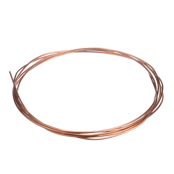 A close-up of a copper capillary tube.