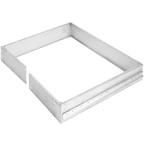 A metal APW Wyott drawer frame with two open compartments.