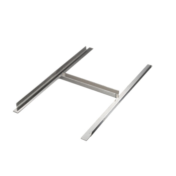 A pair of metal bars on a white background.