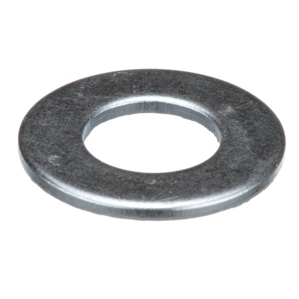 A plain metal washer with a hole in the middle.
