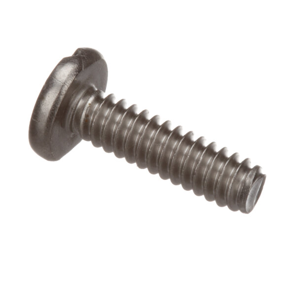 A close-up of a Cleveland pan head screw on a white background.