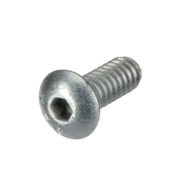 A close-up of a US Range socket cap screw with a hole in it.