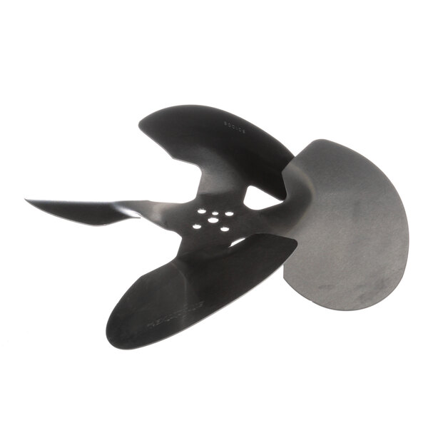 A black plastic True Refrigeration fan blade with 4 propellers.