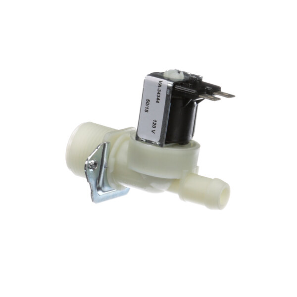 A white Alto-Shaam solenoid valve with a small metal clip.