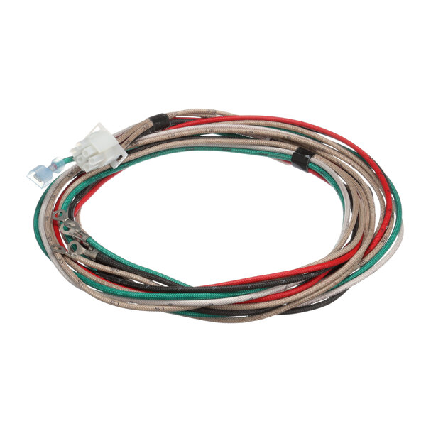 A Garland platen wire harness with red, green, and white wires.