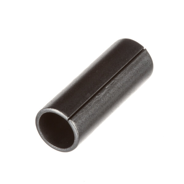 A black metal cylinder with a hole.