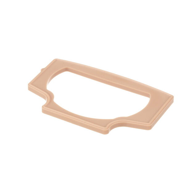 A beige plastic gasket in a plastic frame.