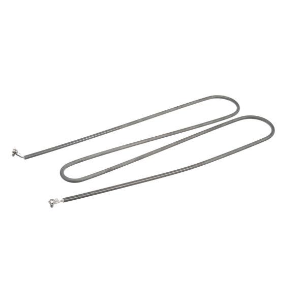 Two APW Wyott metal heating elements with wire connections.