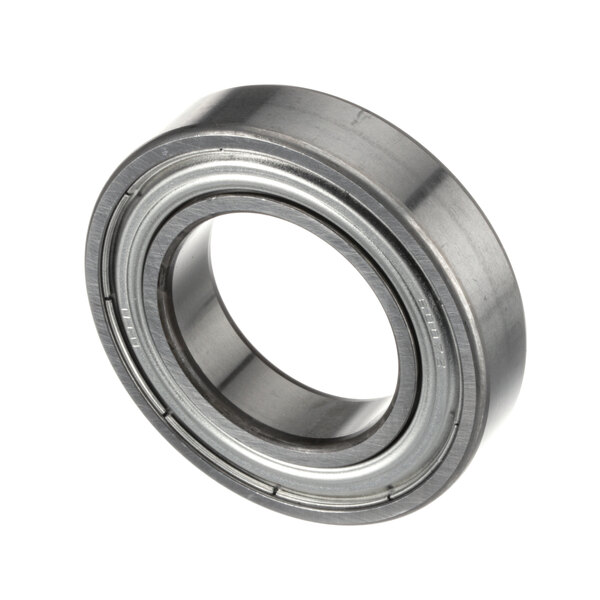A close-up of a Hobart ball bearing on a white background.