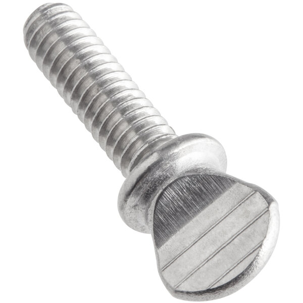 A Vollrath thumb screw with a metal head.