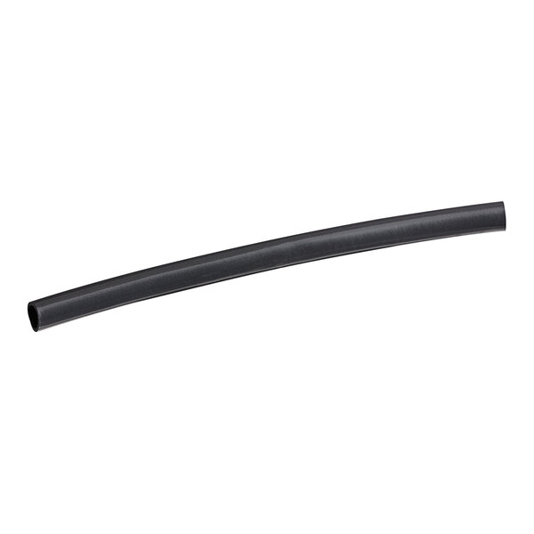 A black silicone tube on a white background.