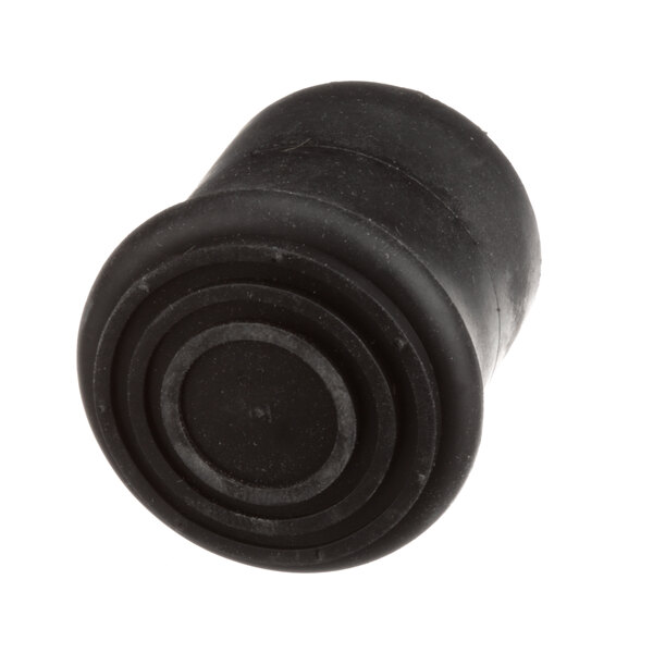A black rubber cylinder with a circular center.