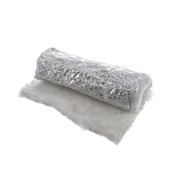 A roll of white insulation.
