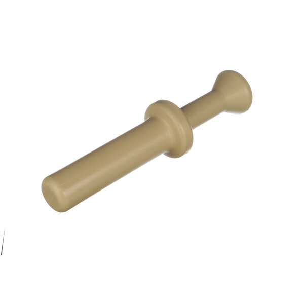 A beige plastic pipe with a small hole used as a handle for a Hobart feed stomper.