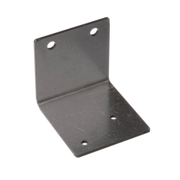 A black metal Vulcan convection oven switch mounting bracket with two holes.