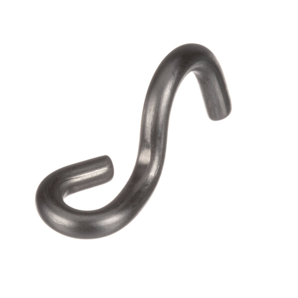 A metal hook with a spiral end.