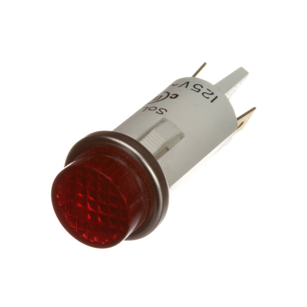 A close-up of a Blodgett red indicator light.