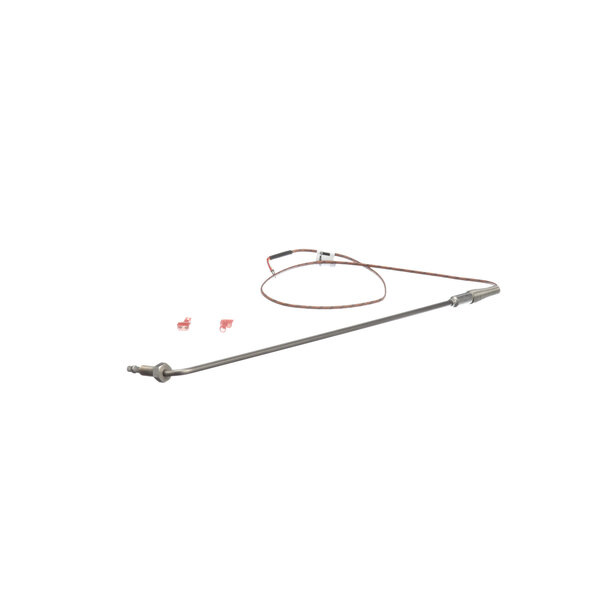 A long thin metal rod with a red wire attached to it.