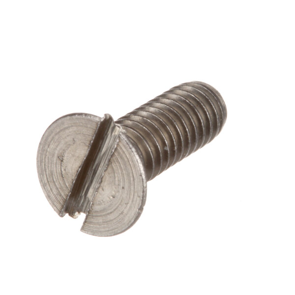 A close-up of a Hobart metal screw.