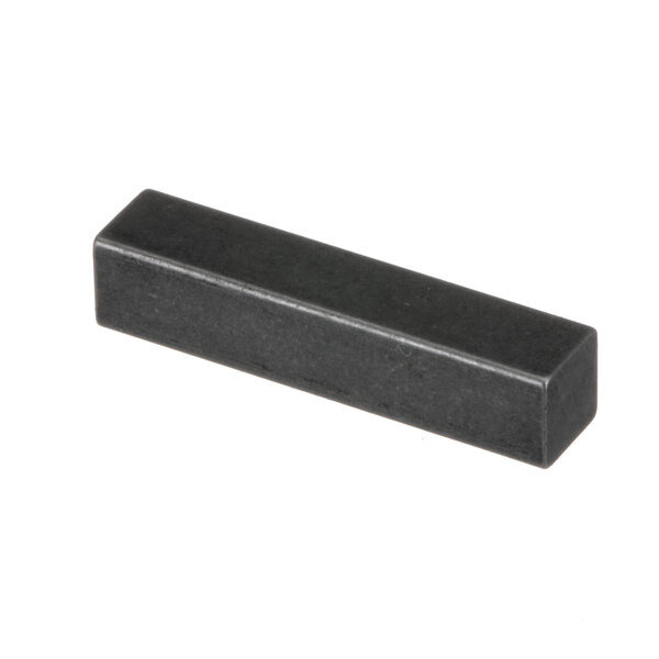 A black rectangular Hobart shaft key on a white background.