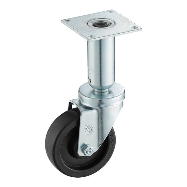 A black metal Pitco caster wheel with a metal rod.