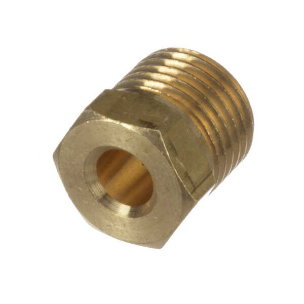 A close-up of a brass Garland nut.