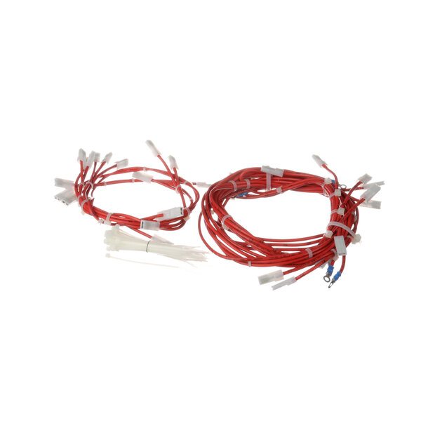 A Merrychef rapid cook oven heater control module kit with red and white cables.