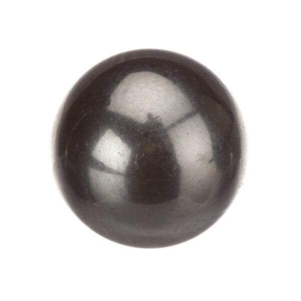 A close-up of a black APW Wyott ball on a white background.