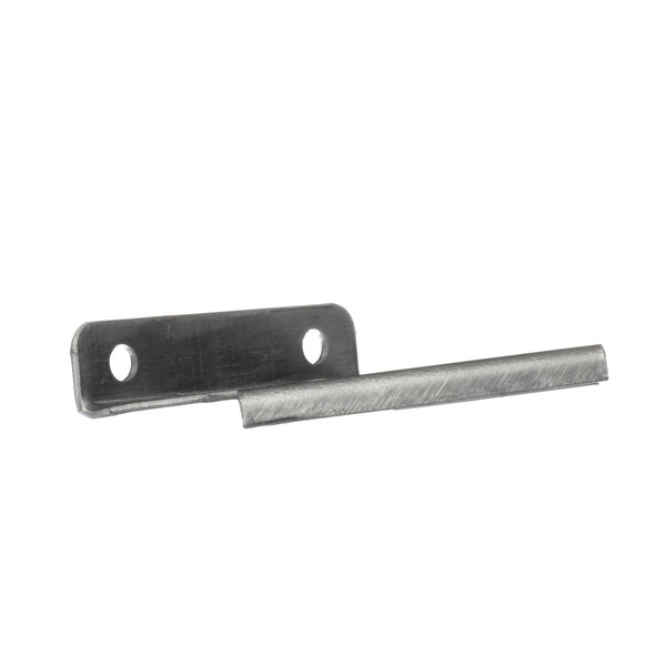 A metal Frymaster bracket with two holes on it.