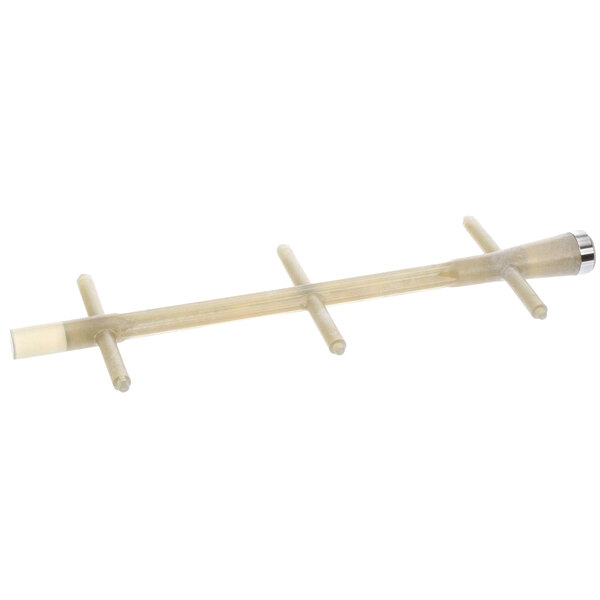 A white plastic cross with four holes on the ends.