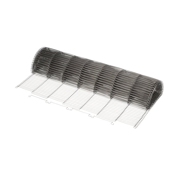 A roll of Lincoln metal mesh conveyor belt with a long handle.