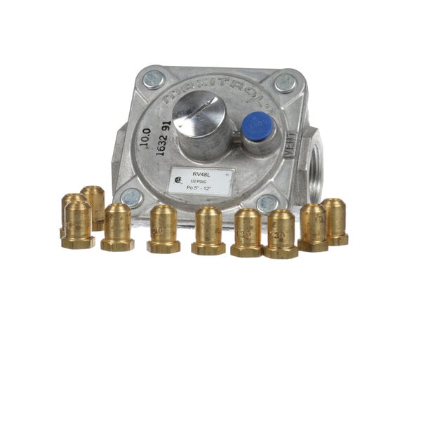 A US Range conversion kit for radiant burners with brass parts.